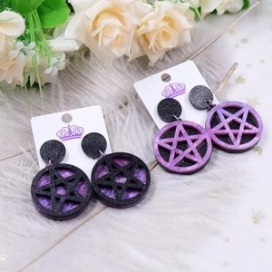 3/20$ Purple Pentagram Earrings ☀️SUMMER SALE☀️